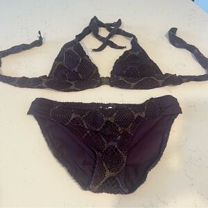 BECCA Purple Crochet Bikini